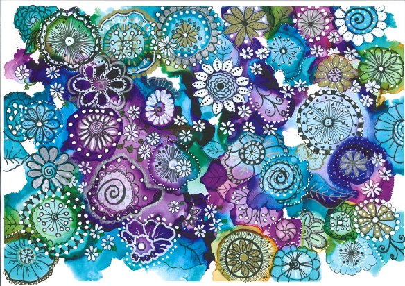 inkydoodles-evening-garden